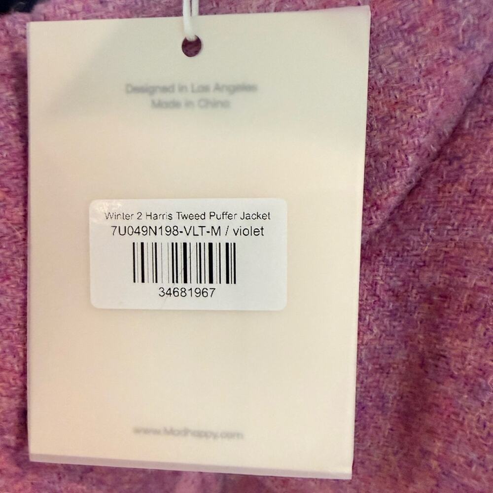 Madhappy × Harris Tweed Puffer Jacket — NWT Men’s M (Wool / Down) - Picture 5 of 6
